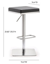 Bari Grey Steel Adjustable Barstool Model: TOV-K3621